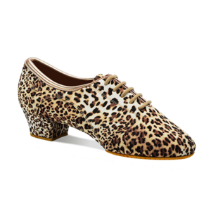 Danceage 1060-9002 Tan Leopard Ladies Practice & Teaching Dance Shoes