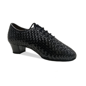 Danceage 1066-0100 Black Intrecciato Patent Ladies Practice & Teaching Dance Shoes