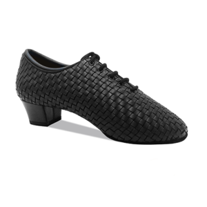Danceage 1066-0110 Black Intrecciato Leather Ladies Practice & Teaching Dance Shoes